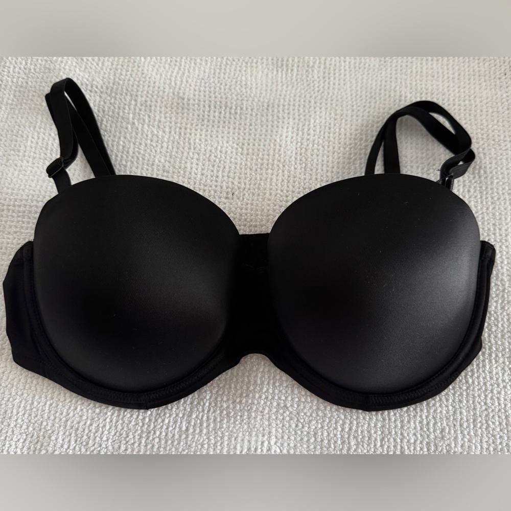 36D PINK Victoria's Secret Black Multi-Way Push up Bra Convertible New
